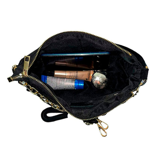 Bolso Bandolera de Ante con Cadena Corta