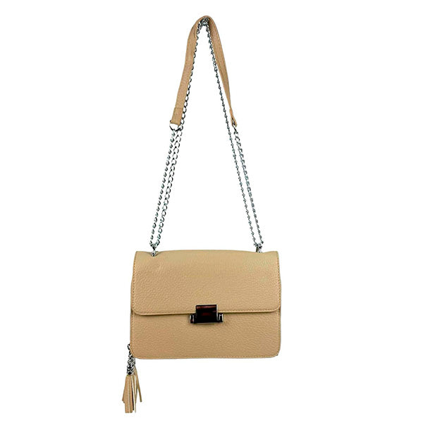 BOLSO FLECOS- BANDOLERA BEIGE- BOLSO ANTE - 20€