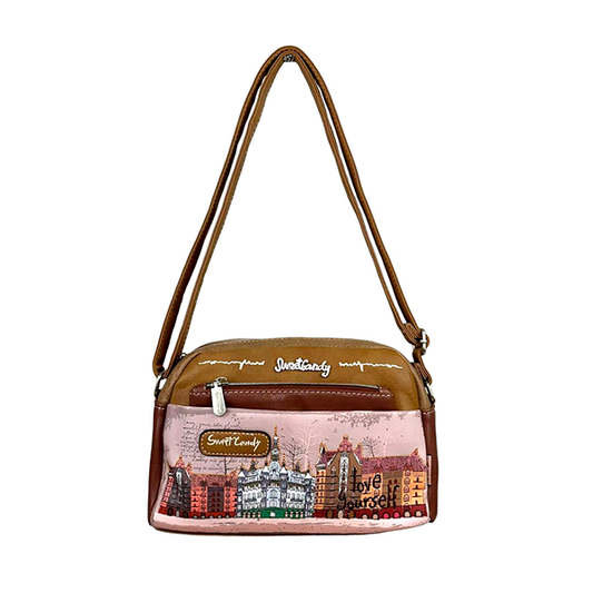 Bolso Bandolera Sweet Candy con Bolsillos Exteriores para Mujer
