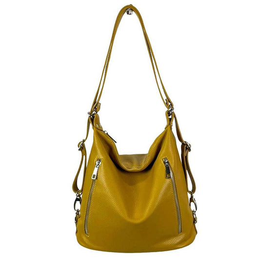 Bolso Convertible en Mochila Piel Auténtica