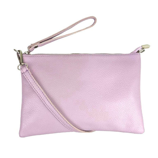 Bolso de Mano Clutch de Piel con Bandolera