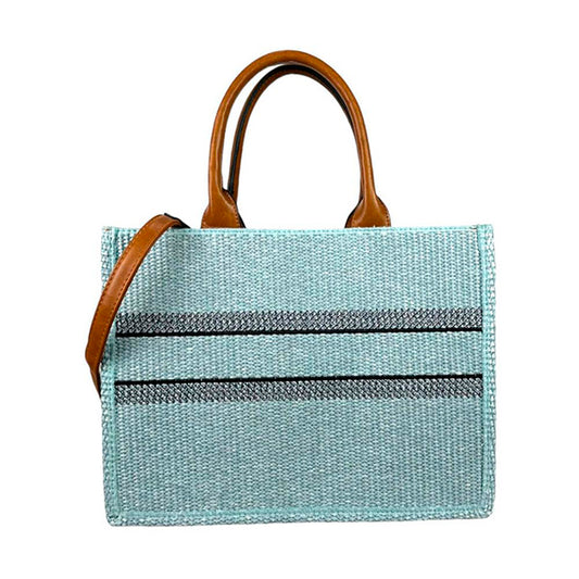 Bolso Shopper Grande con Raya Horizontal