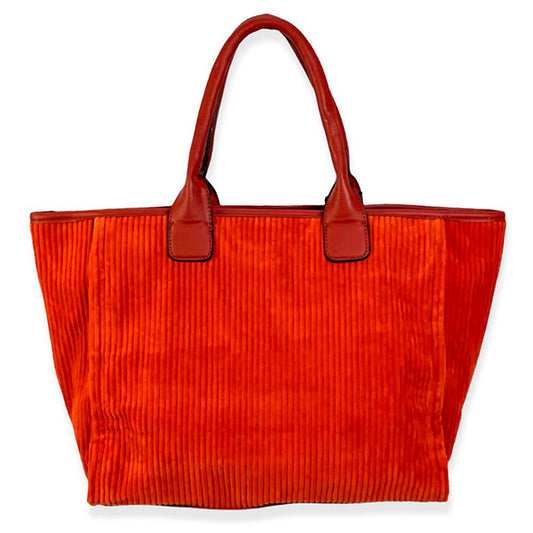 Bolso Tote de Pana Grande con Asas Reforzadas