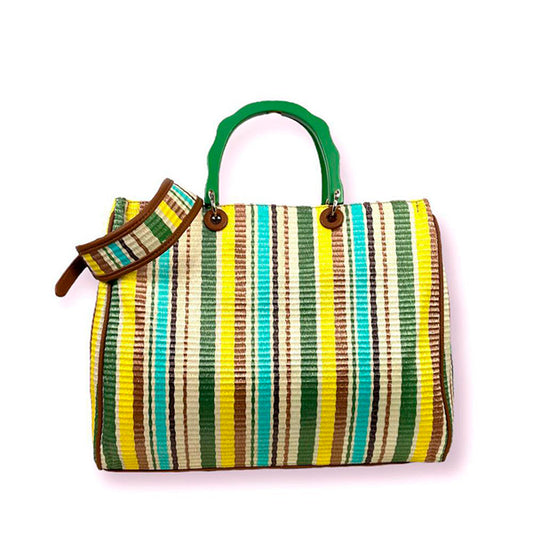 Bolso Tote Estampado de Rayas para la Playa