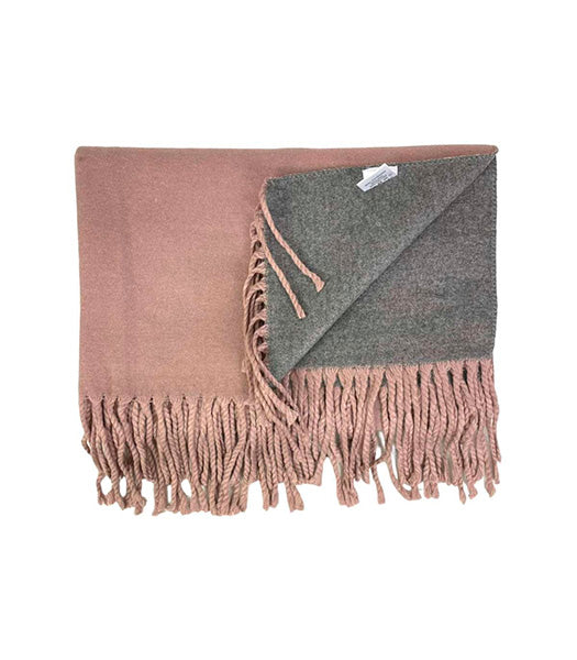 Bufanda de Cachemira Gruesa con Flecos