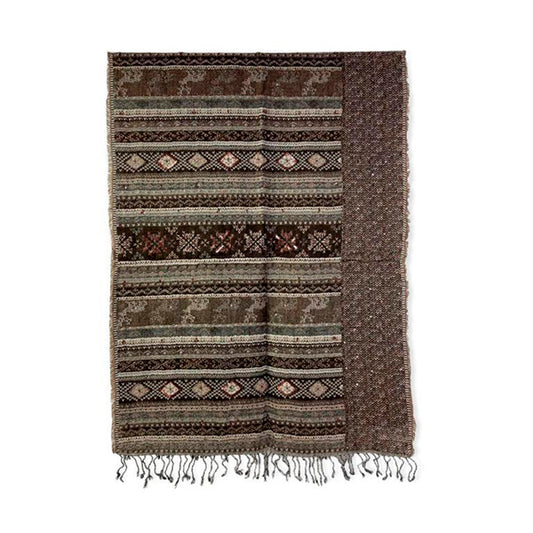 Bufanda de Lana Pasmina Estampado Boho