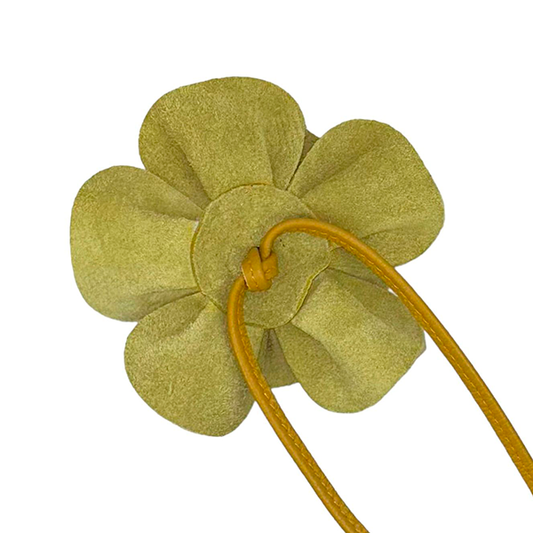 Cinturón De Piel con Flor Artesanal