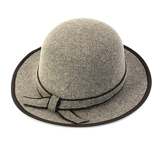 Sombrero Bombín de Lana con Lazo