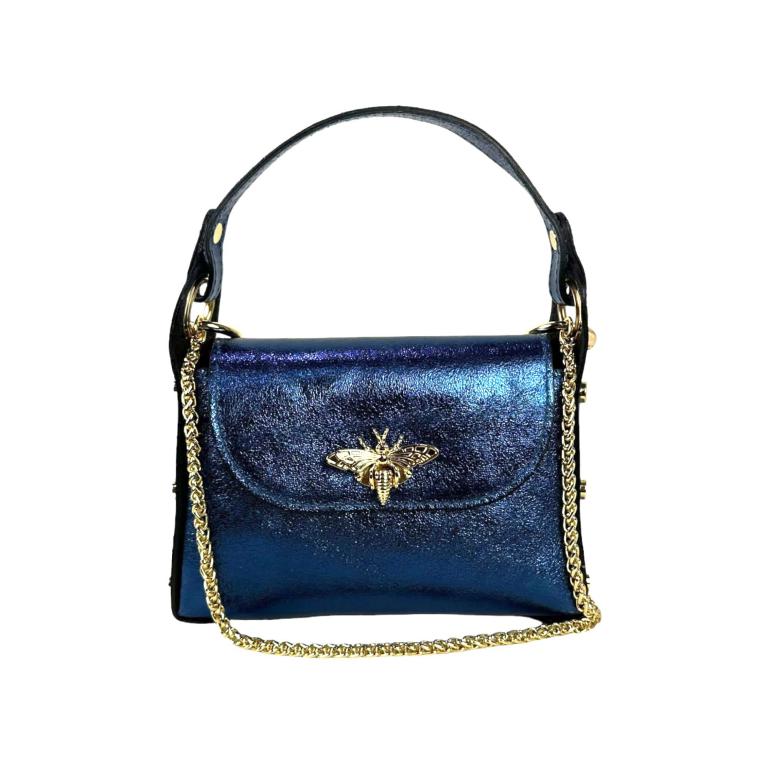 Bolso Piel Metalizado de abeja con Tachuelas para Mujer Énvo
