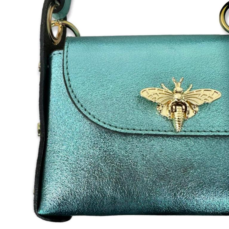 Bolso Piel Metalizado de abeja con Tachuelas para Mujer Énvo