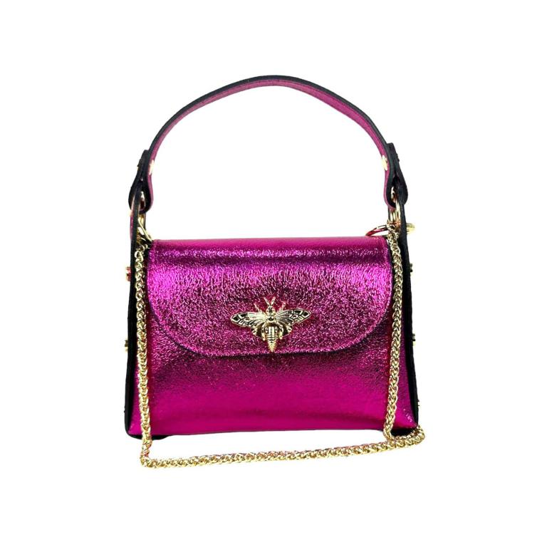 Bolso Piel Metalizado de abeja con Tachuelas para Mujer Énvo