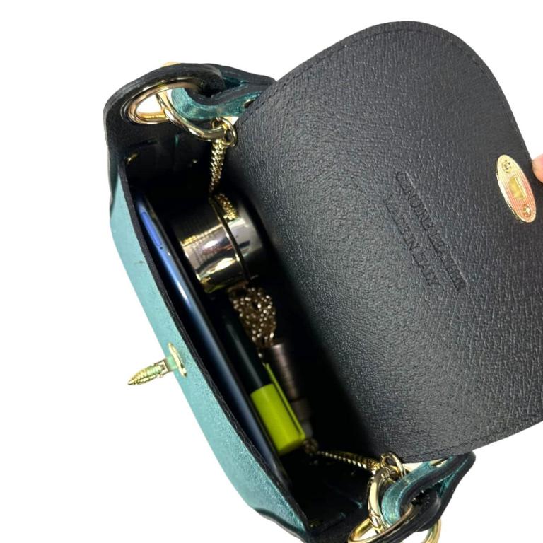 Bolso Piel Metalizado de abeja con Tachuelas para Mujer Énvo