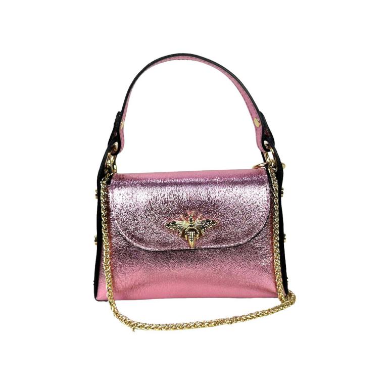 Bolso Piel Metalizado de abeja con Tachuelas para Mujer Énvo