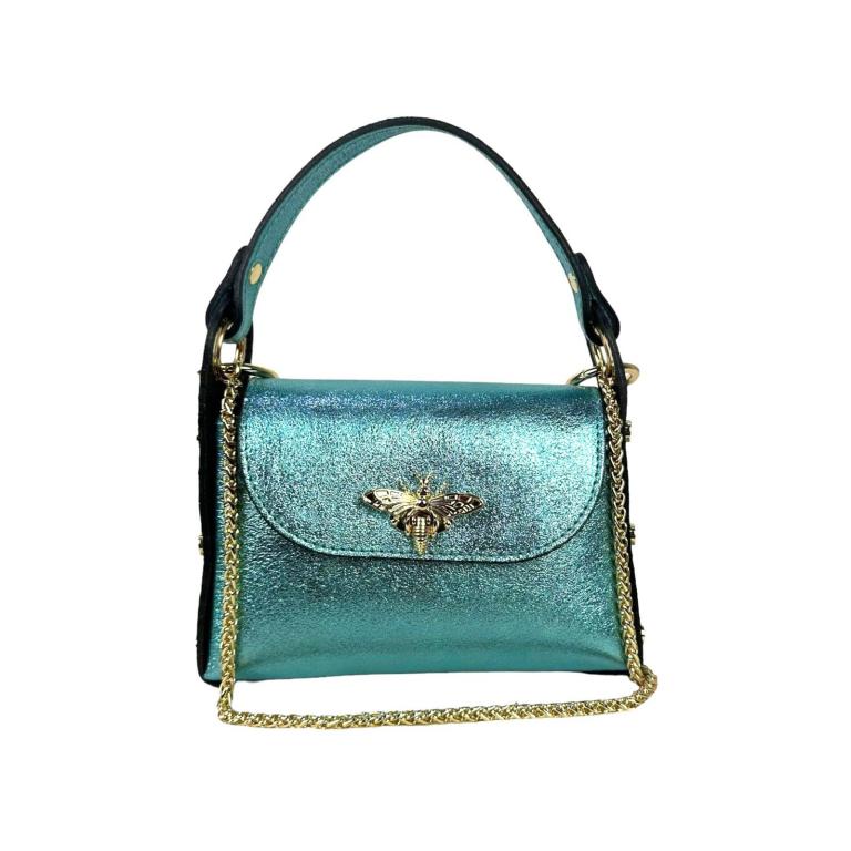 Bolso Piel Metalizado de abeja con Tachuelas para Mujer Énvo