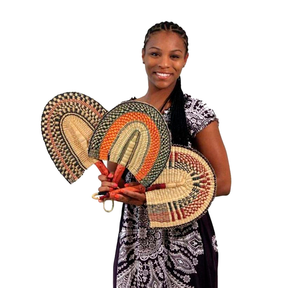 Abanico Paipay Artesanal Africano