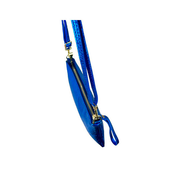 Bolso Bandolera Pequeño de Piel Metalizada para Mujer