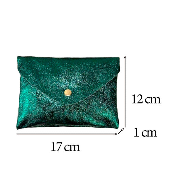 Bolso Bandolera Pequeño de Piel Metalizada Italiana