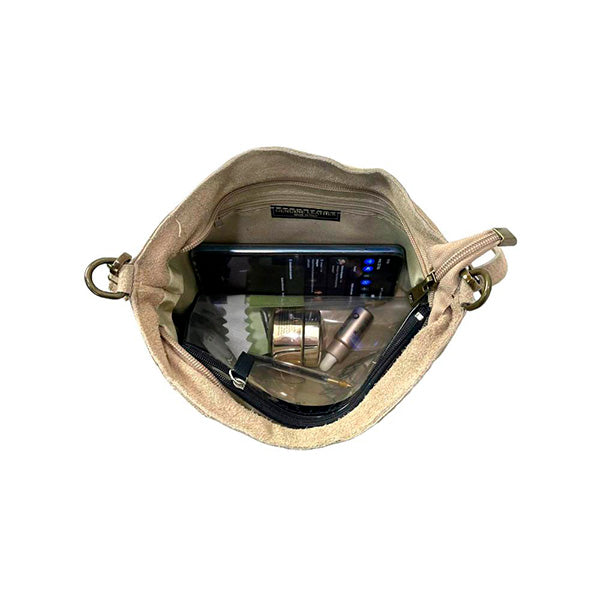 Bolso Bandolera Piel Italiana con Tachuelas