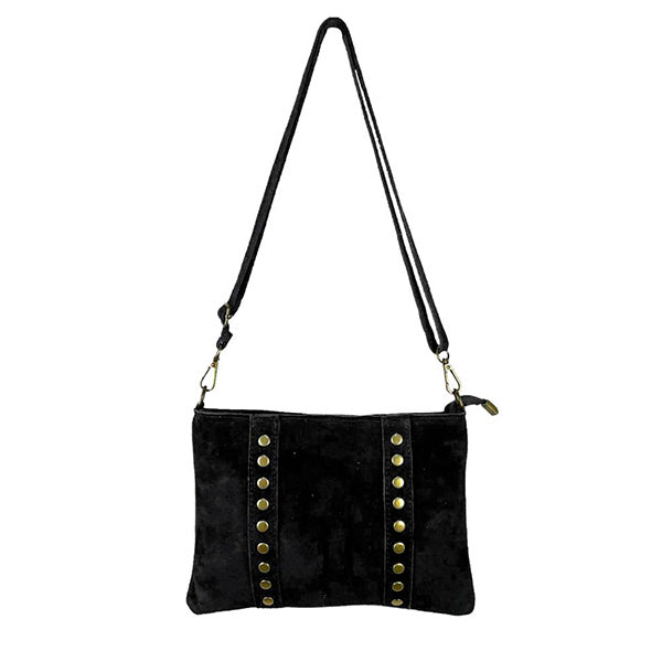 Bolso Bandolera Piel Italiana con Tachuelas