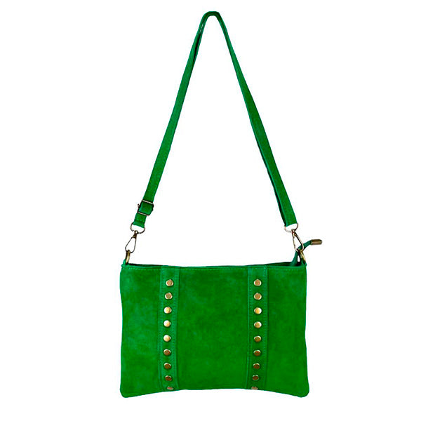 Bolso Bandolera Piel Italiana con Tachuelas