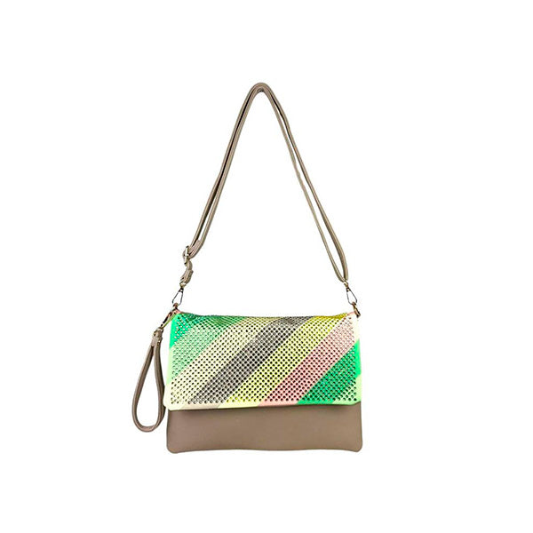 Bolso Bandolera Multicolor con Piedras