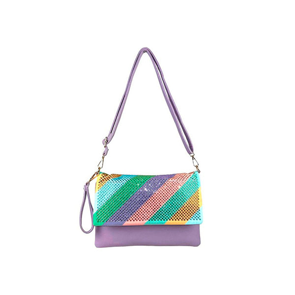 Bolso Bandolera Multicolor con Piedras