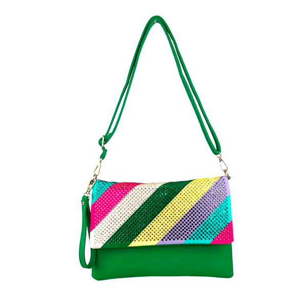 Bolso Bandolera Multicolor con Piedras