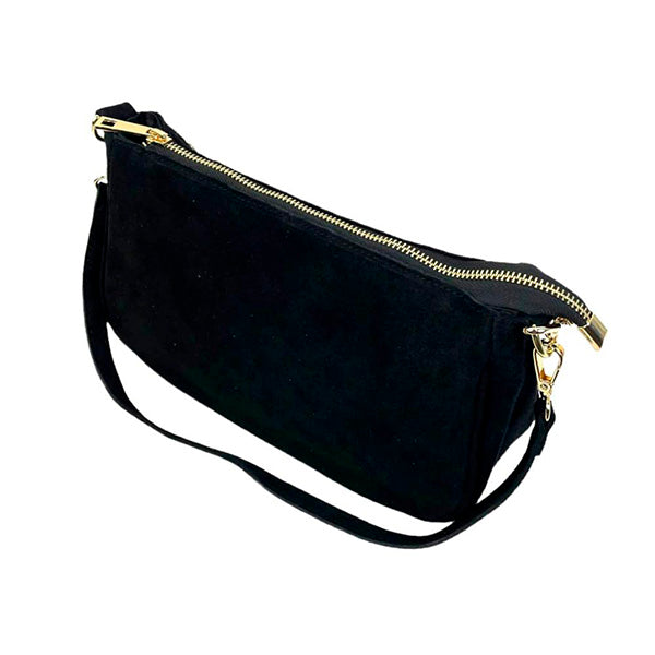 Bolso Bandolera de Ante con Cadena Corta