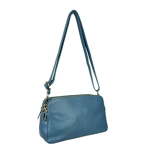 Bolso Bandolera de Piel con Varios Compartimentos para Mujer