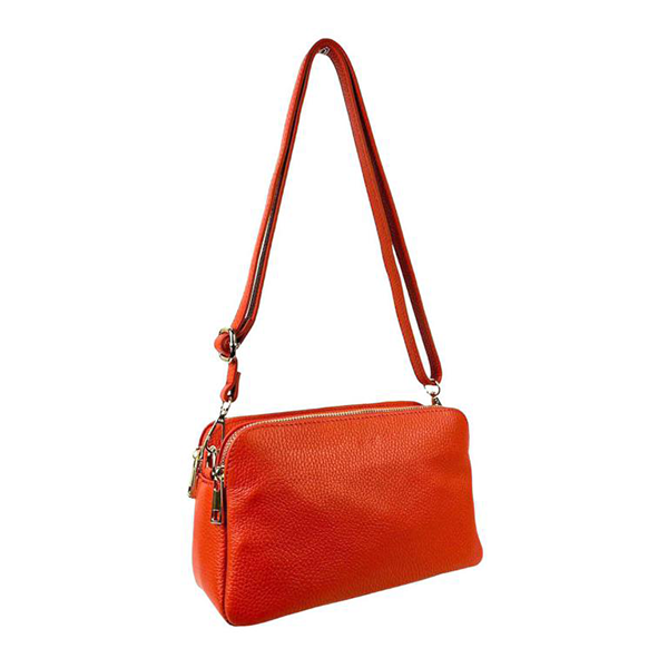 Bolso Bandolera de Piel con Varios Compartimentos para Mujer