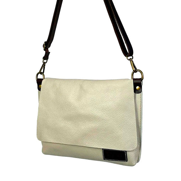 Bolso Bandolera de Piel Estilo Casual con Solapa y Cremallera