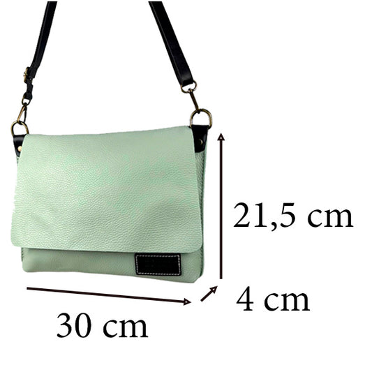 Bolso Bandolera de Piel Estilo Casual con Solapa y Cremallera