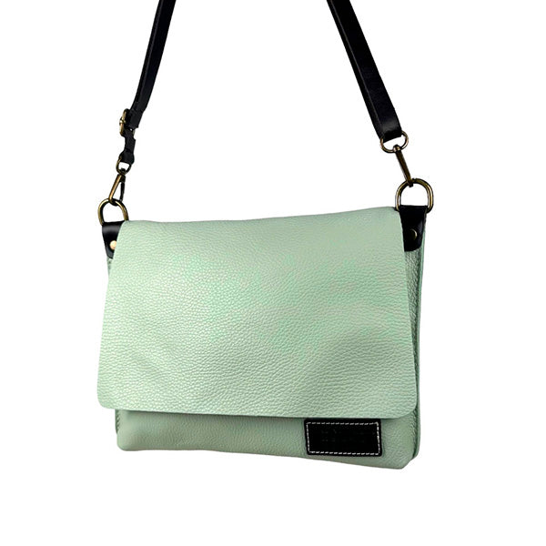 Bolso Bandolera de Piel Estilo Casual con Solapa y Cremallera