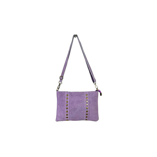 Bolso Bandolera Piel Italiana con Tachuelas