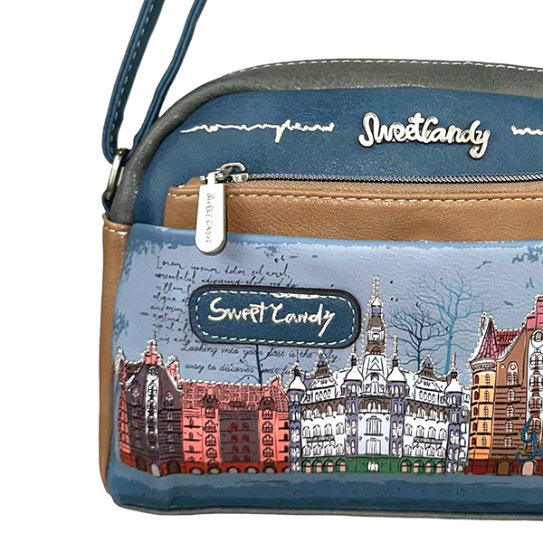 Bolso Bandolera Sweet Candy con Bolsillos Exteriores para Mujer