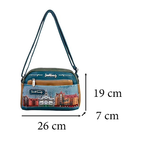 Bolso Bandolera Sweet Candy con Bolsillos Exteriores para Mujer