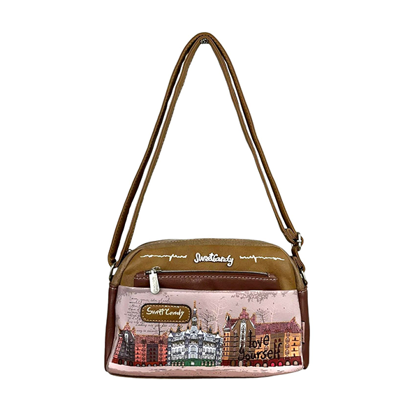 Bolso Bandolera Sweet Candy con Bolsillos Exteriores para Mujer