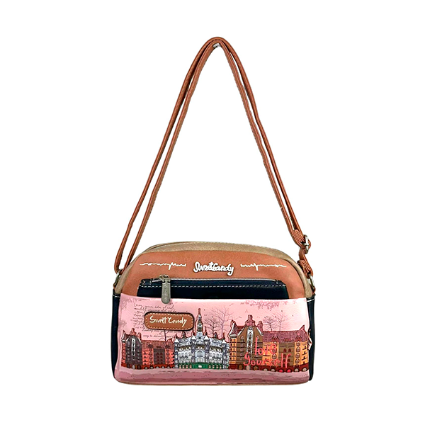 Bolso Bandolera Sweet Candy con Bolsillos Exteriores para Mujer