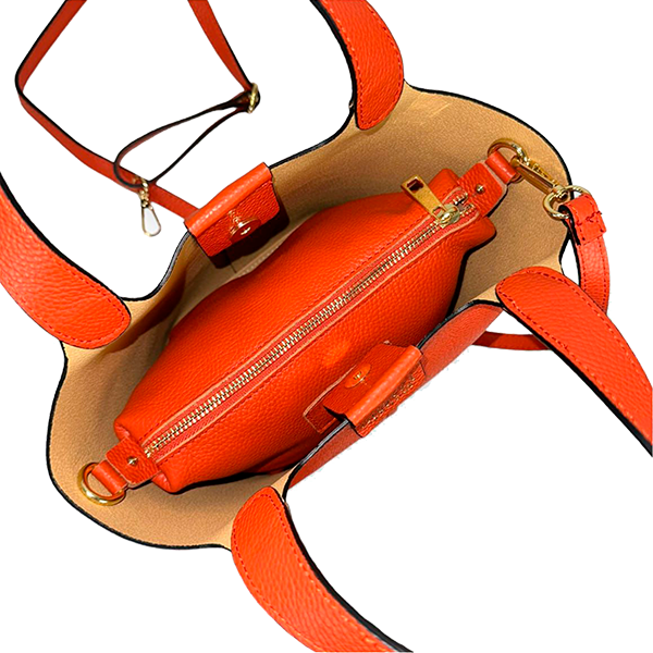 Bolso Bucket de Piel Elegante con Bolso Interior para Mujer