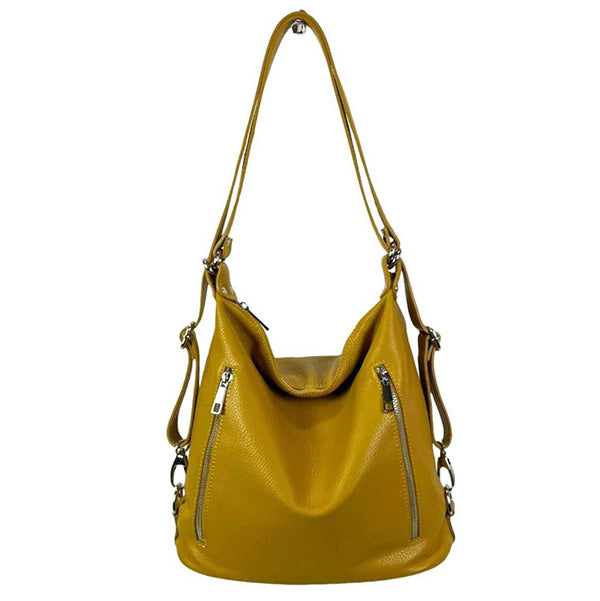 Bolso Convertible en Mochila Piel Auténtica