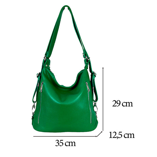 Bolso Convertible en Mochila Piel Auténtica