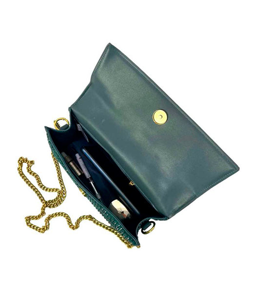 Bolso de Fiesta Elegante con Asa de Mano y Cadena