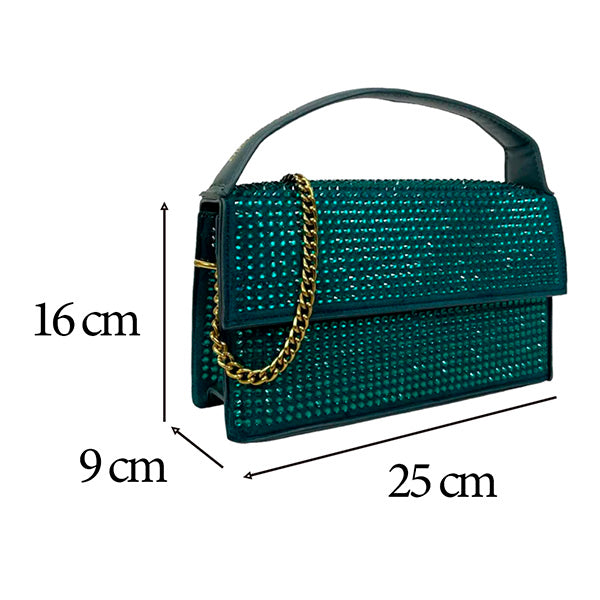 Bolso de Fiesta Elegante con Asa de Mano y Cadena