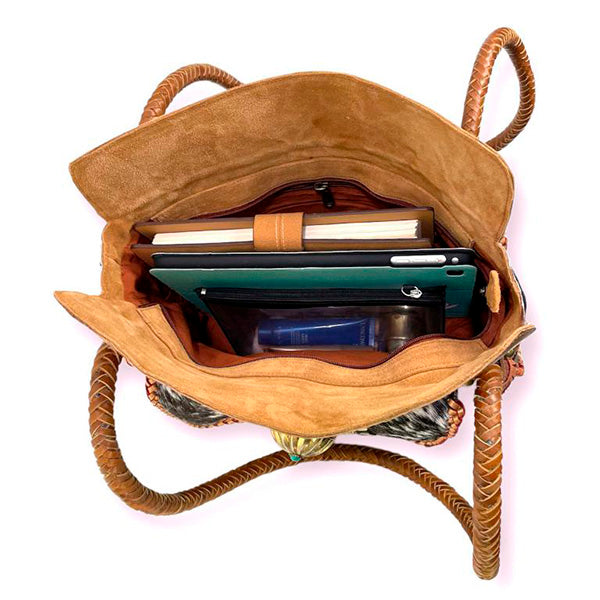 Bolso de Hombro Boho de Piel Artesanal para Mujer