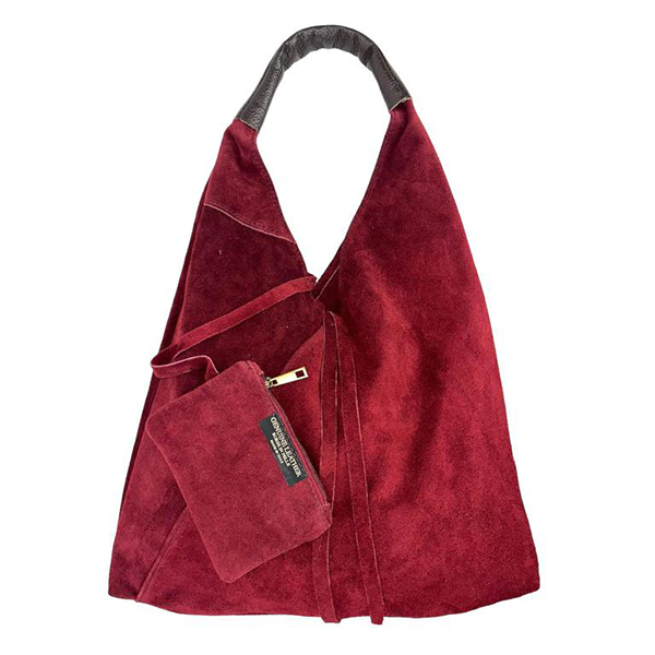 Bolso de Hombro Piel de Serraje con Monedero Adicional