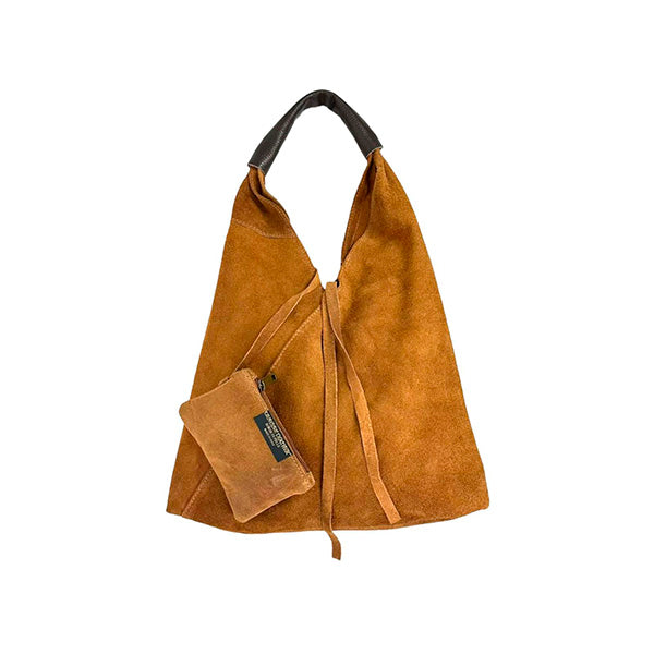 Bolso de Hombro Piel de Serraje con Monedero Adicional