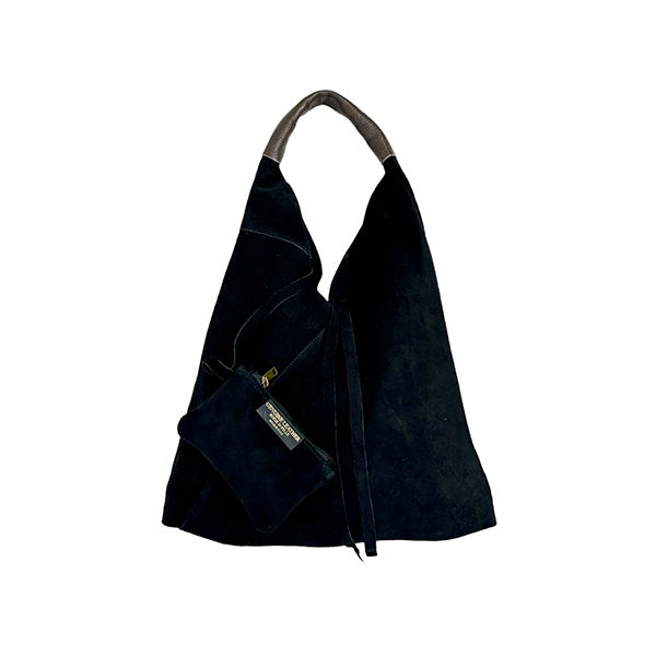 Bolso de Hombro Piel de Serraje con Monedero Adicional