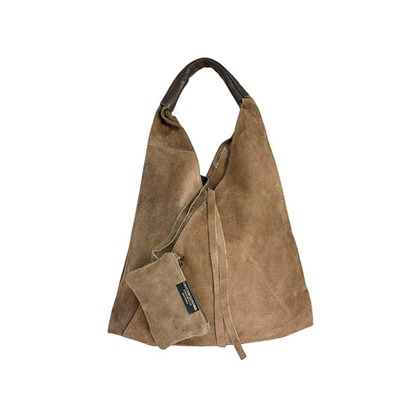 Bolso de Hombro Piel de Serraje con Monedero Adicional