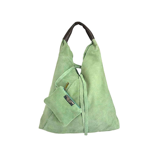 Bolso de Hombro Piel de Serraje con Monedero Adicional