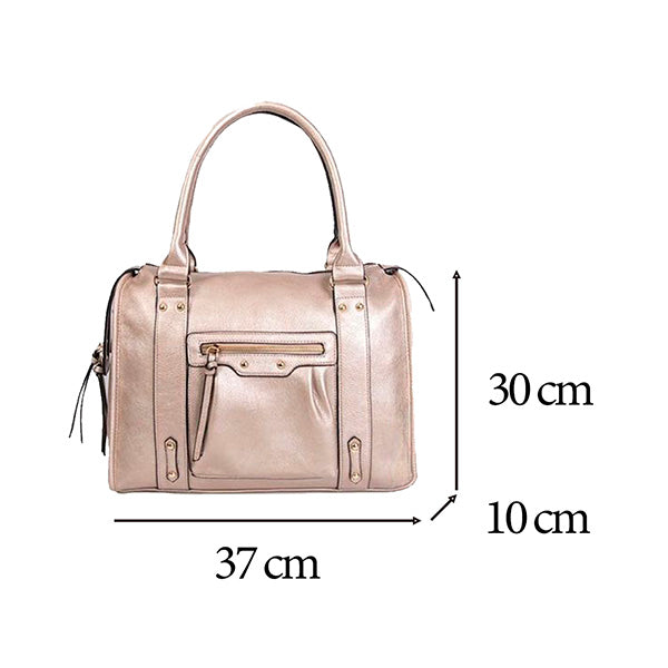 Bolso de Hombro Grande con Bolsillos Exteriores